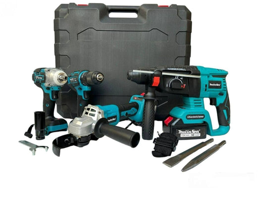 KIT 4 IN 1 TASSELLATORE+TRAPANO IMPULSI +TRAPANO AVVITATORE 68V BRUSHLES+SMERIGL