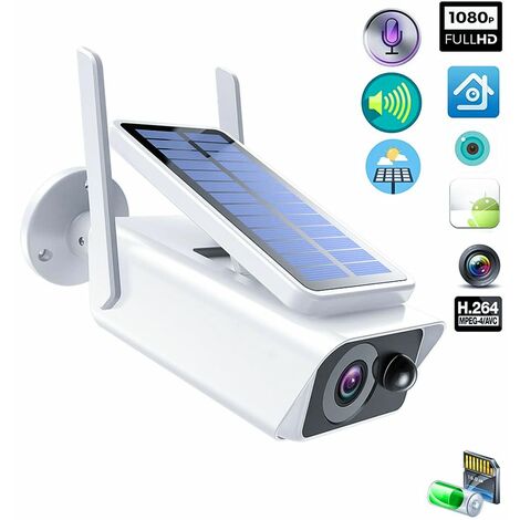 TELECAMERA SOLARE IP CAMERA WIRELESS WIFI PANNELLO ESTERNO 1080P SICUREZZA AUDIO ICSEE