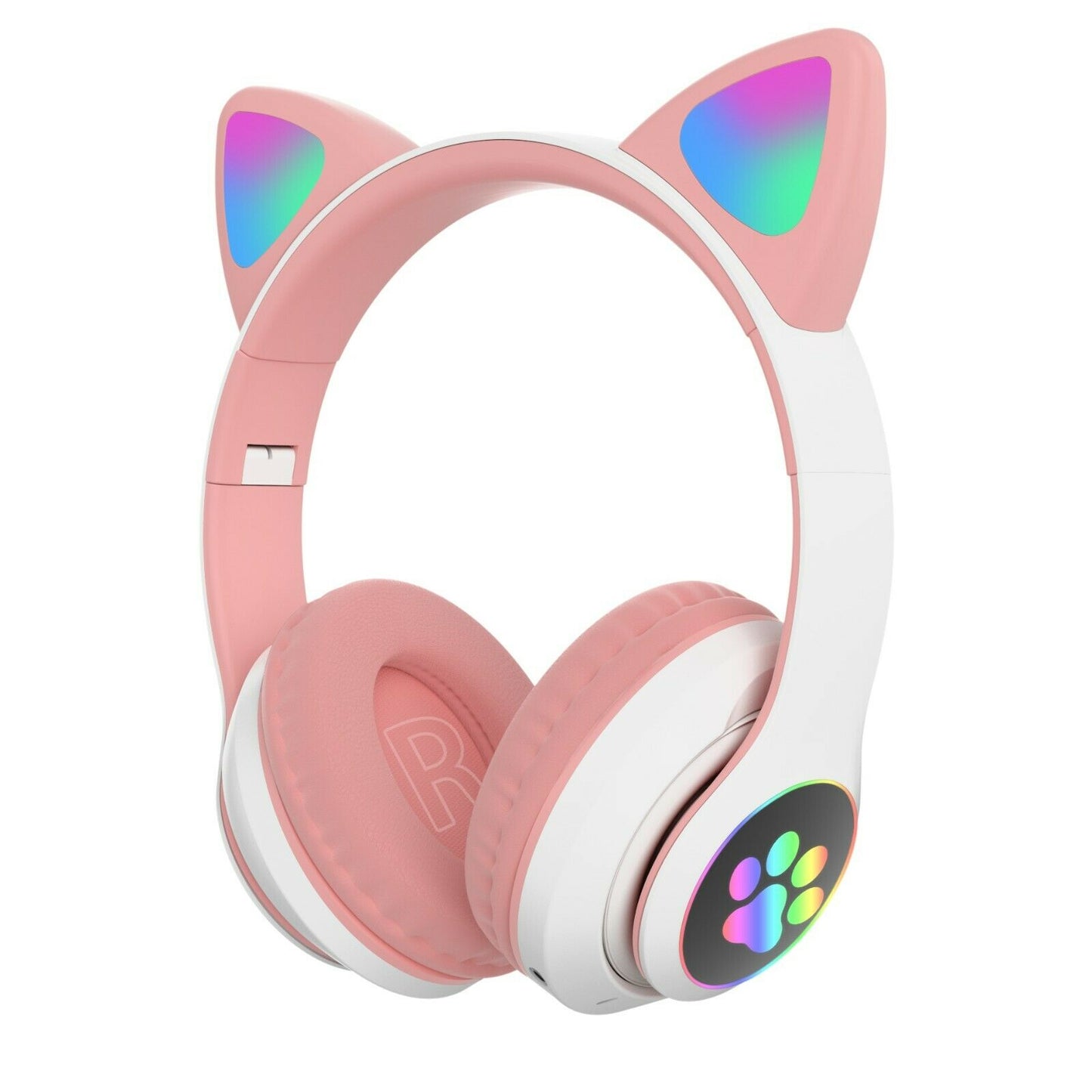 Bluetooth Wireless Gatto Coniglio Orecchio Cuffie con microfono Cuffie a LED per bambine