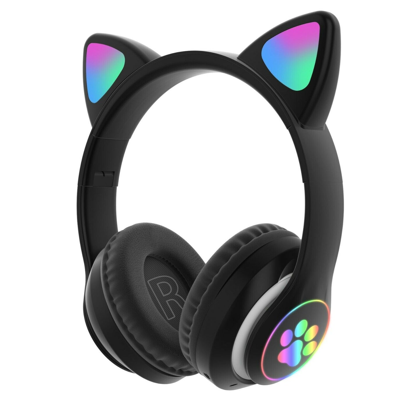 Bluetooth Wireless Gatto Coniglio Orecchio Cuffie con microfono Cuffie a LED per bambine