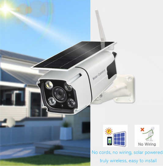 TELECAMERA ESTERNA CON PANNELLO SOLARE BATTERIA 2.0MP FULL HD 1080P wifi.ip67