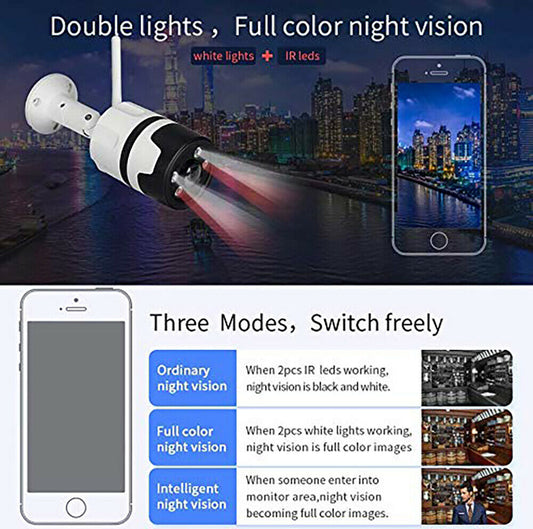 TELECAMERA WIFI WIRELESS 1080P VIDEOSORVEGLIANZA CAM P2P IP BULLET YOOSEE